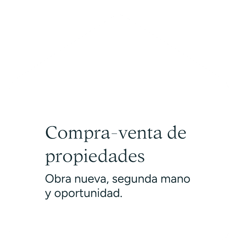 Compra-venta de propiedades — Obra nueva, segunda mano y oportunidad.